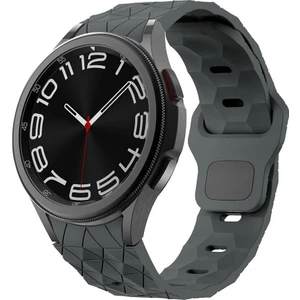 Samsung Galaxy Watch 3-4-5-5 PRO-6-7/CLASSIC-40-41-42-43-44-45-46-47MM KRD-116 20MM Futbol Desenli Spor Tasarımlı Silikon Kordon