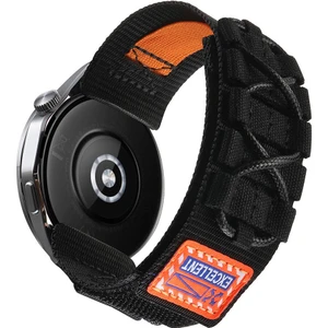 Samsung Galaxy Watch 3-4-5-5 PRO-6-7/CLASSIC-40-41-42-43-44-45-46-47MM KRD-112 20MM Orbital Örgülü Halat Tasarımlı Naylon Kumaş Hasır Kordon