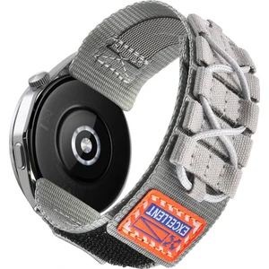 Samsung Galaxy Watch 3-4-5-5 PRO-6-7/CLASSIC-40-41-42-43-44-45-46-47MM KRD-112 20MM Orbital Örgülü Halat Tasarımlı Naylon Kumaş Hasır Kordon