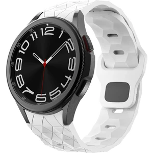 Samsung Galaxy Watch 3-4-5-5 PRO-6-7/CLASSIC-40-41-42-43-44-45-46-47MM KRD-116 20MM Futbol Desenli Spor Tasarımlı Silikon Kordon