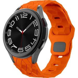 Samsung Galaxy Watch 3-4-5-5 PRO-6-7/CLASSIC-40-41-42-43-44-45-46-47MM KRD-116 20MM Futbol Desenli Spor Tasarımlı Silikon Kordon