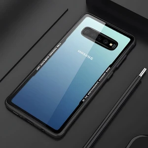 Cepustik Telefon Aksesuarları Samsung Galaxy S10E Kılıf Kenarları Silikon Arka Kısım Temperli Cam Craft Kılıf