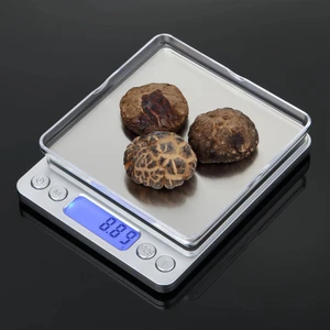 Dijital Hassas Mutfak-Kuyumcu-Sporcu Terazisi 3000 gr / 0.1 gr LCD Ekranlı Paslanmaz Çelik Yüzey