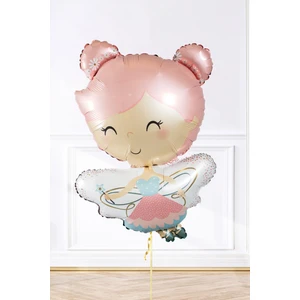 Pastel Renkler Peri Kızı Folyo Balon Sevimli Peri Kız Balon