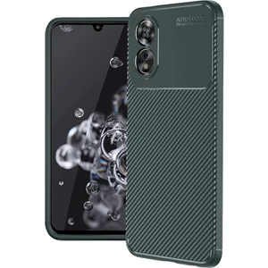 Oppo A60 Kılıf Negro Karbon Fiber Desen Silikon + Ekran Koruyucu
