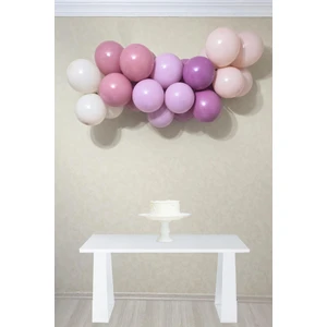 Retro Blush Pembe Parti Süsleme Balon Zinciri Seti