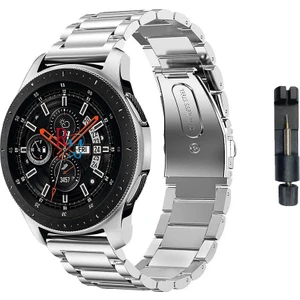 Huawei Watch GT4/GT3 Pro/GT3 Se/GT2 Pro/GT2 46 mm Tam Uyumlu 22 mm Klasik Çelik Kordon