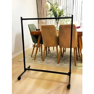 105 cm Metal Tekerlekli A.konfeksiyon Elbise Askılık Eteklik Portatif Eşek Vitrin