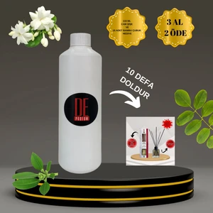 De Parfum Bahar Çiçekleri Kokulu Oda Kokusu 1 Litre Yedek Dolum Şişesi + 115 ml Cam Şişe ve Bambu Çubuk