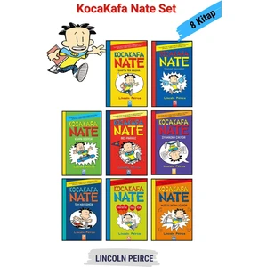 Kocakafa Nate Beş Parasız - Kocakafa Nate Sınıfta Tek Başına - Kocakafa Nate Mutluluktan Uçuyor 8'lı Set  - Lincoln Peirce