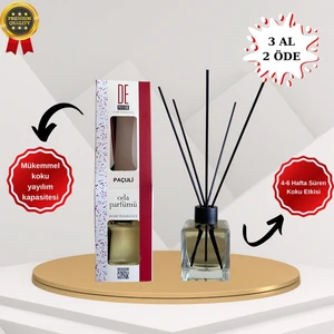 De Parfum Paçuli Kokulu Dekoratif 120 ml Bambu Çubuklu Oda Kokusu