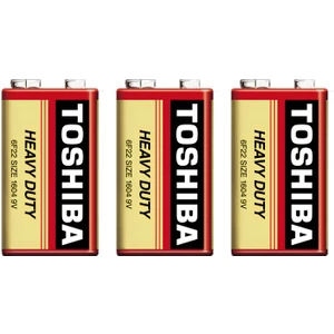 (3 Adet) Toshiba 6F22KG Heavy Duty Manganez 9 Volt Pil (06-2027 Son Kullanım)