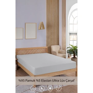 Penye-Likralı Lastikli Çarşaf, 180×200 Battal Boy %100 Pamuk-Elastan Örme Kumaş, 200 Gr/m²