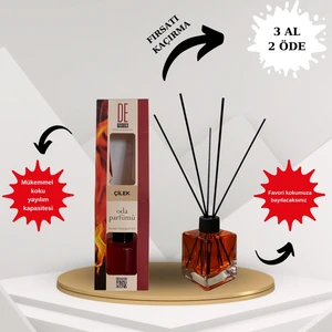 De Parfum Çilek Aromalı Dekoratif 120 Ml Bambu Çubuklu Oda Kokusu