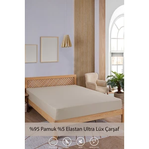 Penye-Likralı Lastikli Çarşaf, 180×200 Battal Boy %100 Pamuk-Elastan Örme Kumaş, 200 Gr/m²