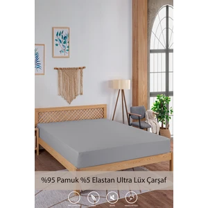 Penye-Likralı Lastikli Çarşaf, 180×200 Battal Boy %100 Pamuk-Elastan Örme Kumaş, 200 Gr/m²