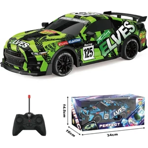 Boratila Toys 1:18 Işıklı Demolu Full Fonksiyon Uzaktan Kumandalı Yeşil Yarış Arabası