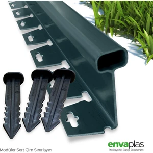 Pratik Garden Yeşil Strong Sert Çim Ayırıcı - 5 mt - 2 x 2,5 mt Sınırlayıcı - Taş Toprak Bariyer