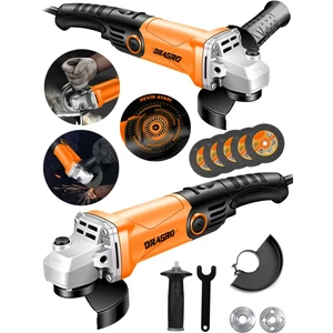 Alman 4000 Watt Devir Ayarli  Çift Metal Dişli Şanzuman Demir Metal Kesme Taşlama Makinesi 125 mm