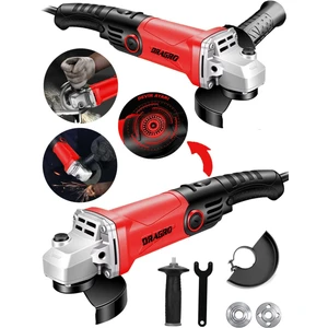 Alman 4000 Watt Devir Ayarli  Çift Metal Dişli Şanzuman Demir Metal Kesme Taşlama Makinesi 125 mm