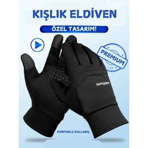 Motosiklet-Kayak Eldiveni Su Kaydırmaz-Soğuk Geçirmez Dokunmatik Parmak