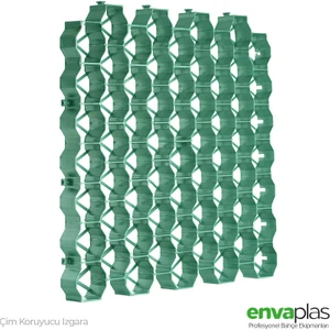 Pratik Garden Çim ve Çakıl Tutucu Yeşil Plastik Izgara - 1 Paket (12 Adet- 3m²) Her Modül 50 x 50 cm