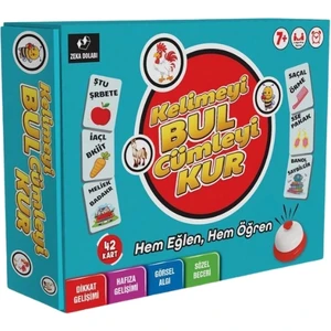 Zeka Dolabı Kelimeyi Bul Cümleyi Kur ( Kutu Oyunu - Kelime - Cümle - Oyuncak )