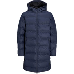 Jack & Jones Jcoelements Uzun Şişme Erkek Mont Su Geçirmez Kapüşonlu Lacivert 12239014