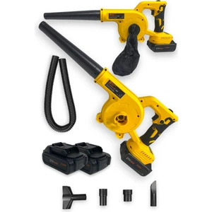 Dynamic Tech Çift Akülü Şarjlı Hava Üfleme Ve Emme Makinesi Devir Ayarlı Araba Oto Süpürge