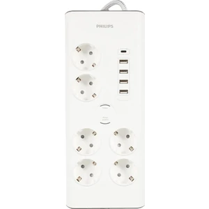 SPN7060WA Akım Korumalı Priz 6'lı 900J 2m 4 USB 20W 1 Type-C 15W, Standart