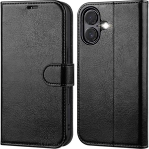 MTK Moveteck Iphone 16 Plus Kılıf 360 Tam Kaplar Deri Dokulu Kapaklı Cüzdanlı Kartlıklı Standlı Kartvizitli Kapak