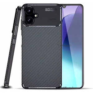 M.TK Moveteck Samsung Galaxy A06 Kılıf Kamera Çıkıntılı Karbon Desen Uzun Ömürlü Renk Atmaz Koruyucu Silikon