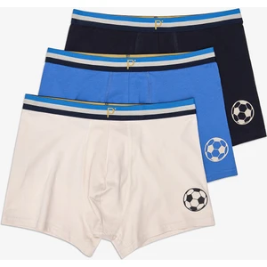 Soccer 3lü Çok Renkli Boxer