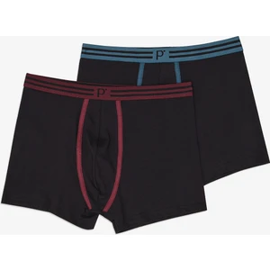 2li Siyah Çok Renkli Boxer Külot