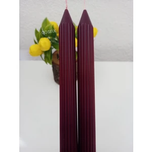 Qosrix 2'li Bordo Şamdan Soya Mumu