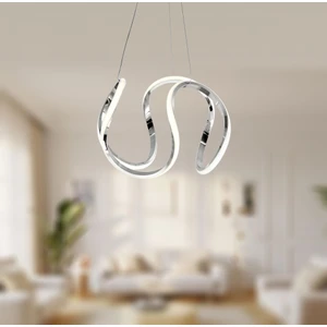 TT Aydınlatma TT306-35-KR Tt Aydınlatma Kavis Modeli Krom Kaplama LED Avize
