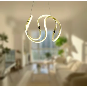 TT Aydınlatma TT306-35-SR Tt Aydınlatma Kavis Modeli Sarı Kaplama LED Avize