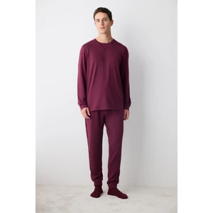 Bordeux Bordo Jogger Pantolon Pijama Takımı