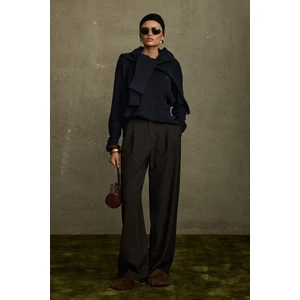 Lacivert Caroline Basic Ince Kazak