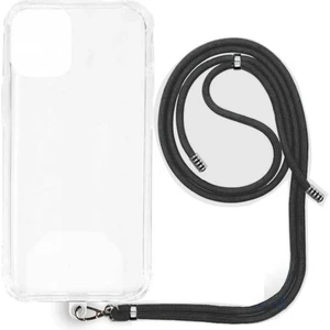 Piyasa Sepeti iPhone 16 Pro Ip Askılı Şeffaf Silikon Kılıf Siyah