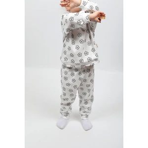 Kız & Erkek Bebek Çocuk Pijama Takımı Baskılı Uzun Kollu Pijama Takımı
