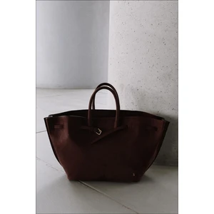 Suud Collection Acı Kahve Everyday Vegan Süet  Çanta