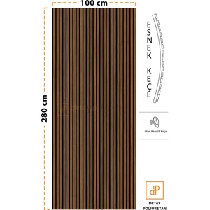 Detay Poliuretan Mdf Ahşap Akustik Duvar Paneli 100 x 280 cm ( Barok )