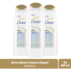 Saç Bakım Şampuanı Bond Intense Repair + Peptid Kompleksi 400 Ml X3