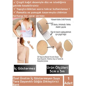 Özel Üretim Ten Rengi Göğüs Sabitleştirici Dikleştirici Şekillendirici Bant Göğüs Destek Bandı 5 M