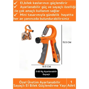 Özel Üretim El Bilek Kol Güçlendirici Kas Yapma Ayarlanabilir Sayaçlı Bilek Güçlendirme Yayı 5-60 kg