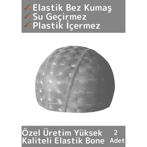 Özel Üretim Su Geçirmez Yüzücü Havuz Deniz Bonesi Elastik Bez Yüzme Şapkası Bone 2 Adet
