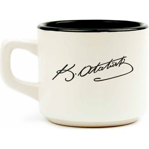 Palto Tasarım Atatürk Imza Beyaz Venüs Kupa -  Seramik Kupa