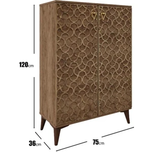 Çok Amaçlı Dolap Motifli Ceviz