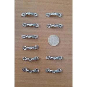 Dekoratif Mini Zamak Kulp 10 Adet Kutu Sandık Aksesuar Nikel